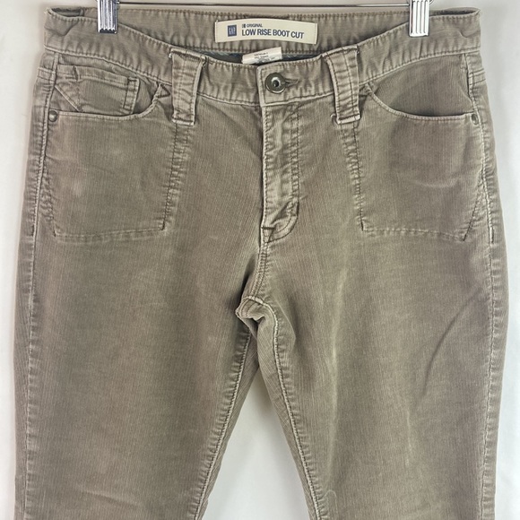 GAP Low Rise Boot Cut Corduroy Jeans Pants Size 10R 1% Spandex - Picture 5 of 13